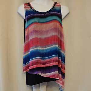 Lane Bryant 18/20 Multicolor Sleeveless Tank Blouse